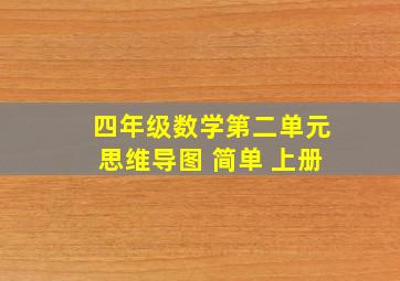 四年级数学第二单元思维导图 简单 上册